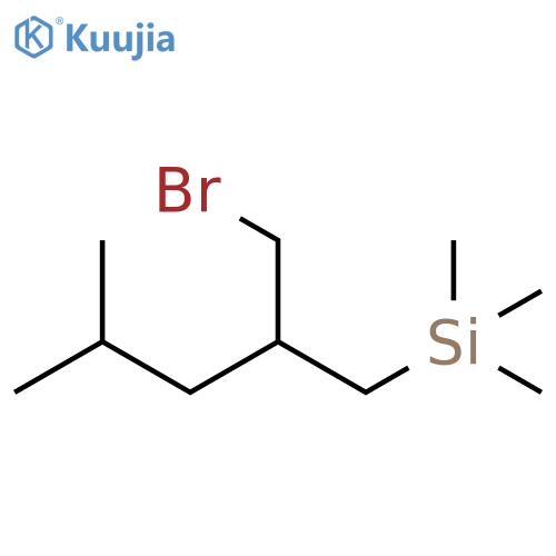 Silane, [2-(bromomethyl)-4-methylpentyl]trimethyl- structure