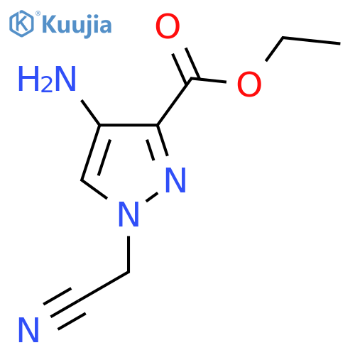 ethyl 4-amino-1-(cyanomethyl)-1H-pyrazole-3-carboxylate structure