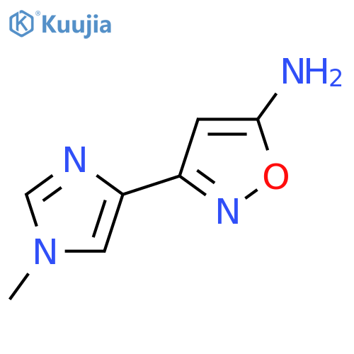 3-(1-methyl-1H-imidazol-4-yl)-1,2-oxazol-5-amine structure