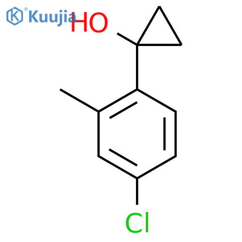 1-(4-chloro-2-methylphenyl)cyclopropan-1-ol structure