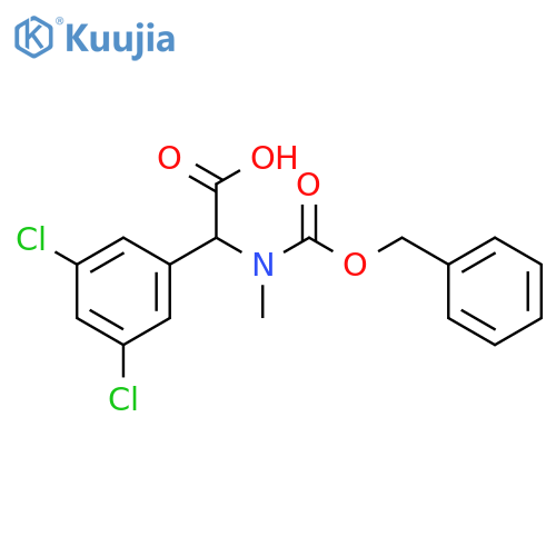 2-{(benzyloxy)carbonyl(methyl)amino}-2-(3,5-dichlorophenyl)acetic acid structure