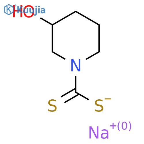 sodium (3-hydroxypiperidine-1-carbothioyl)sulfanide structure