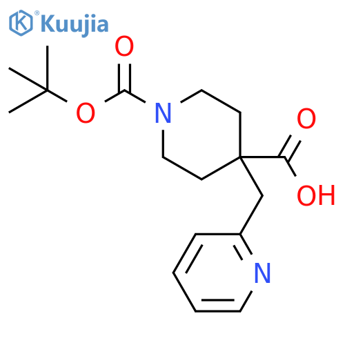 1-(tert-Butoxycarbonyl)-4-(pyridin-2-ylmethyl)piperidine-4-carboxylic acid structure