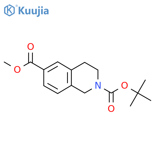 2-tert-butyl 6-methyl 1,2,3,4-tetrahydroisoquinoline-2,6-dicarboxylate structure