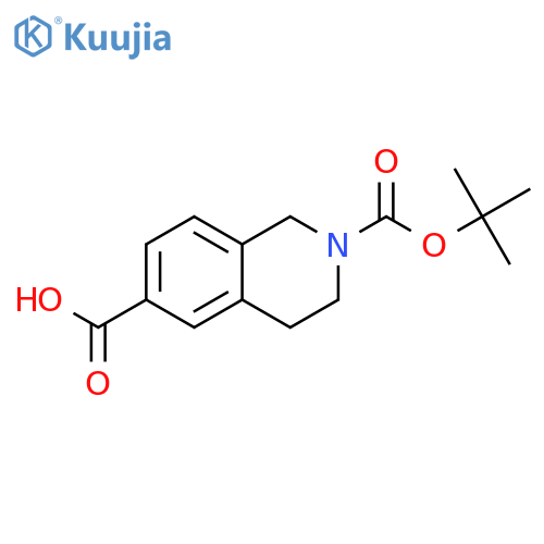 2-[(tert-butoxy)carbonyl]-1,2,3,4-tetrahydroisoquinoline-6-carboxylic acid structure