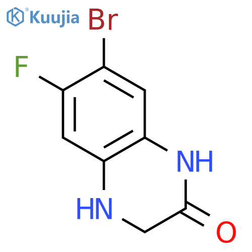 2(1H)-Quinoxalinone, 7-bromo-6-fluoro-3,4-dihydro- structure