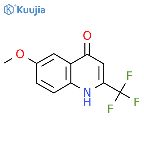 4-Hydroxy-6-methoxy-2-(trifluoromethyl)quinoline structure