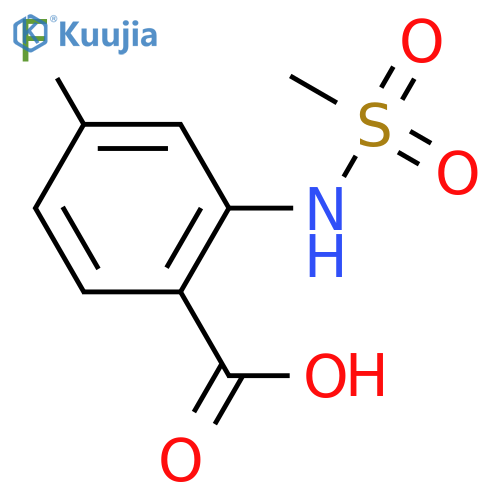 4-Fluoro-2-methanesulfonamidobenzoic Acid structure