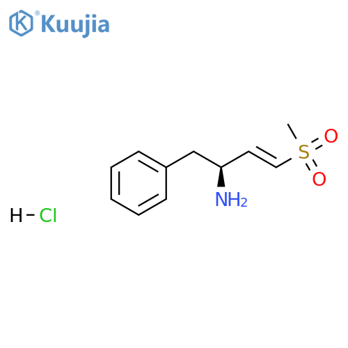 Methyl (E)-(3S)-3-amino-4-phenylbut-1-enyl sulfone hydrochloride structure