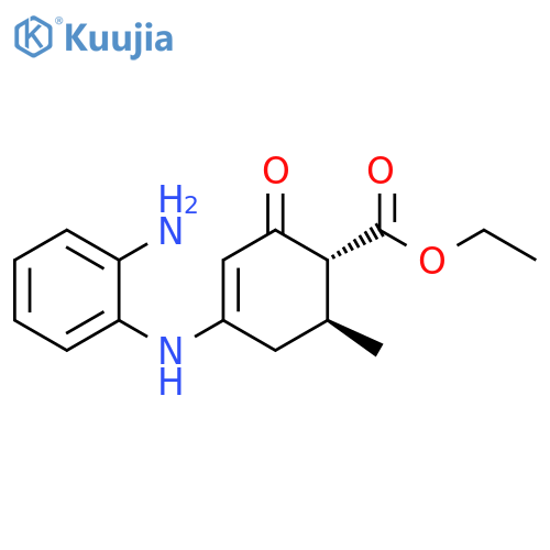 3-Cyclohexene-1-carboxylic acid,4-[(2-aminophenyl)amino]-6-methyl-2-oxo-, ethyl ester, trans- structure