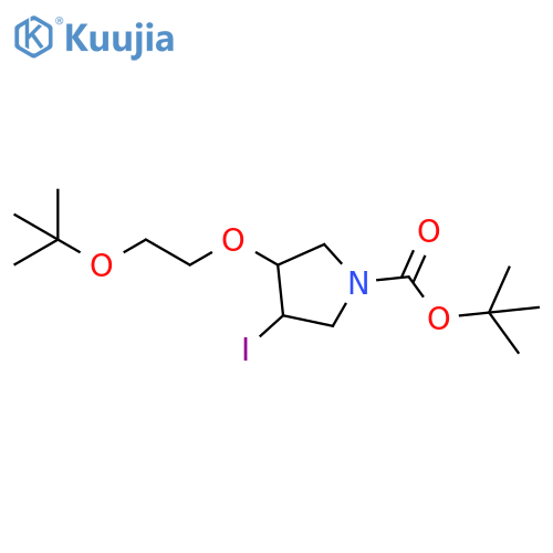 tert-butyl 3-2-(tert-butoxy)ethoxy-4-iodopyrrolidine-1-carboxylate structure