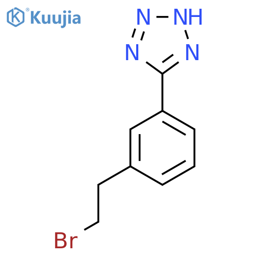 5-3-(2-bromoethyl)phenyl-1H-1,2,3,4-tetrazole structure