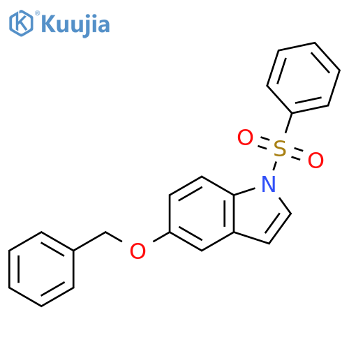 1H-Indole, 5-(phenylmethoxy)-1-(phenylsulfonyl)- structure