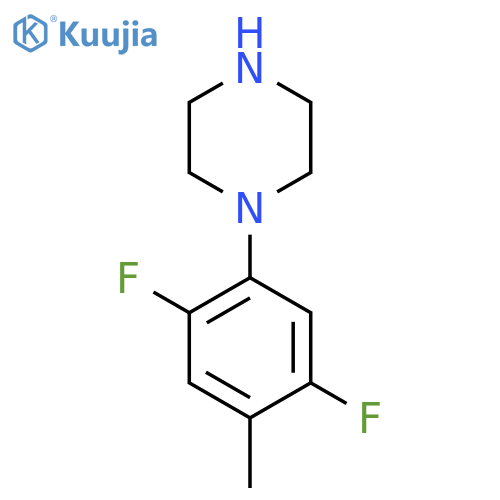 1-(2,5-difluoro-4-methylphenyl)piperazine structure
