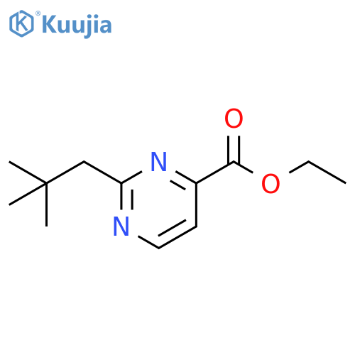 4-Pyrimidinecarboxylic acid, 2-(2,2-dimethylpropyl)-, ethyl ester structure