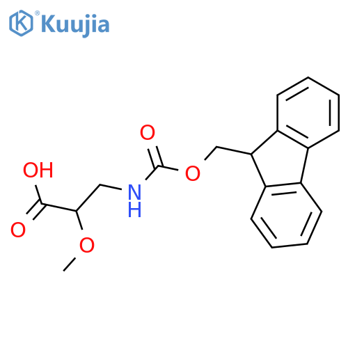 3-({[(9H-fluoren-9-yl)methoxy]carbonyl}amino)-2-methoxypropanoic acid structure