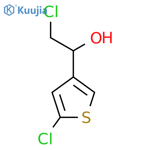 2-chloro-1-(5-chlorothiophen-3-yl)ethan-1-ol structure