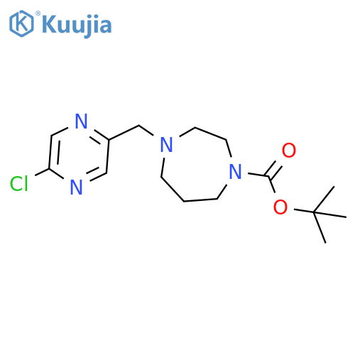 tert-butyl 4-(5-chloropyrazin-2-yl)methyl-1,4-diazepane-1-carboxylate structure