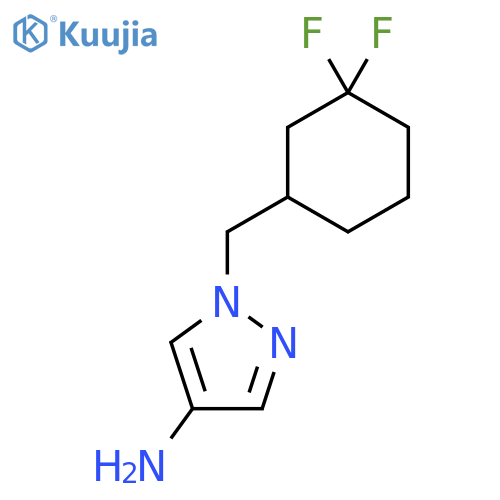 1-[(3,3-difluorocyclohexyl)methyl]-1H-pyrazol-4-amine structure