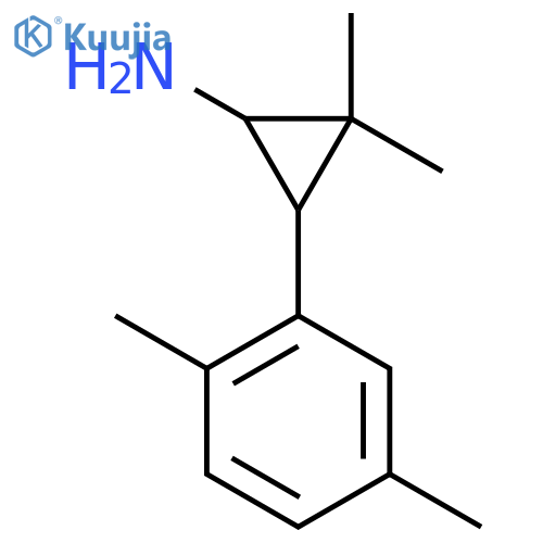 3-(2,5-dimethylphenyl)-2,2-dimethylcyclopropan-1-amine structure