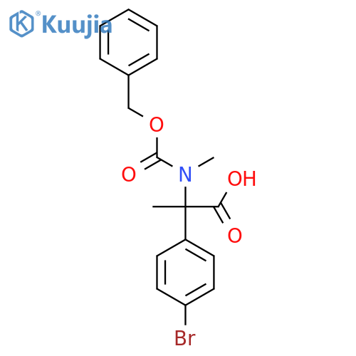 2-{[(Benzyloxy)carbonyl](methyl)amino}-2-(4-bromophenyl)propanoic acid structure