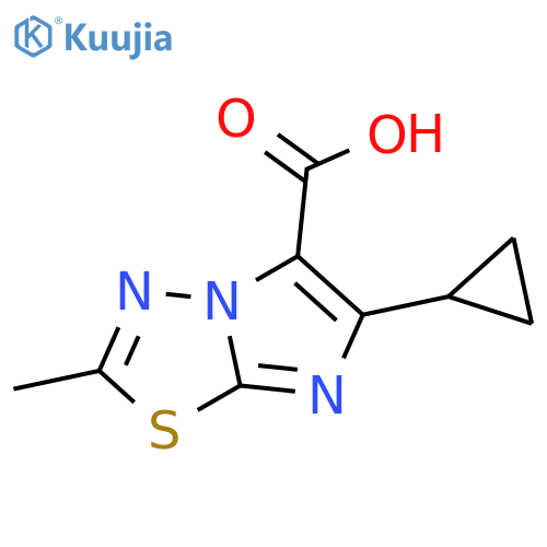 6-Cyclopropyl-2-methylimidazo[2,1-b][1,3,4]thiadiazole-5-carboxylic acid structure