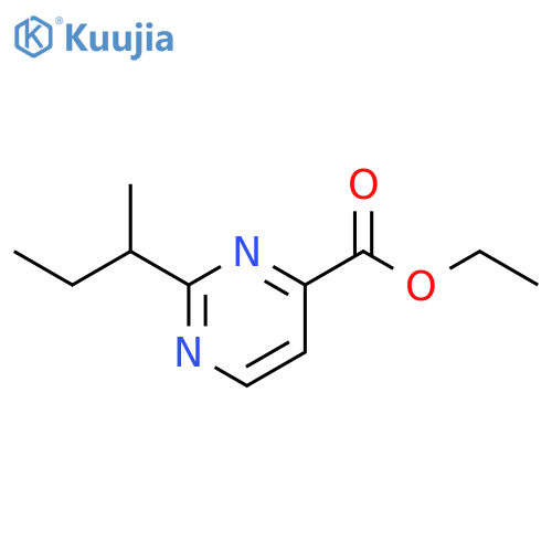 4-Pyrimidinecarboxylic acid, 2-(1-methylpropyl)-, ethyl ester structure