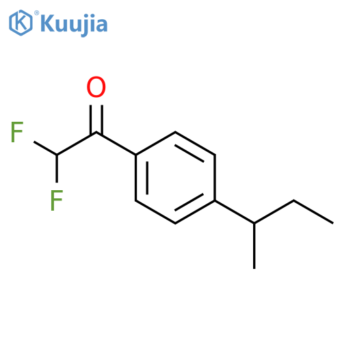 1-4-(butan-2-yl)phenyl-2,2-difluoroethan-1-one structure