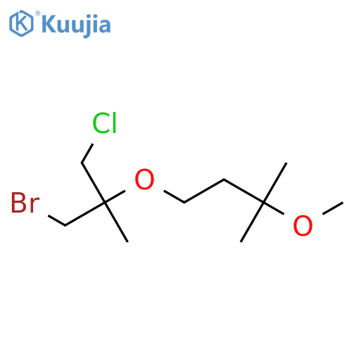 1-(1-bromo-3-chloro-2-methylpropan-2-yl)oxy-3-methoxy-3-methylbutane structure