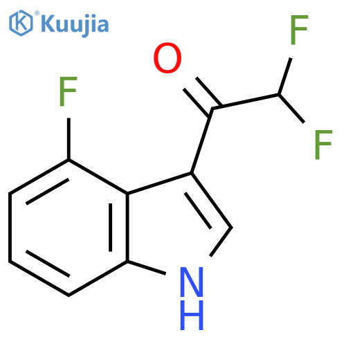 2,2-difluoro-1-(4-fluoro-1H-indol-3-yl)ethan-1-one structure