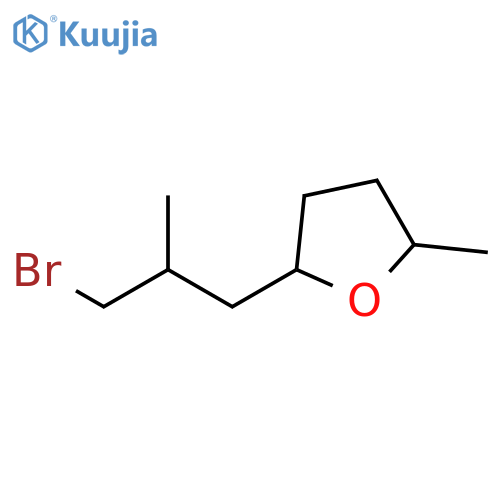 Furan, 2-(3-bromo-2-methylpropyl)tetrahydro-5-methyl- structure