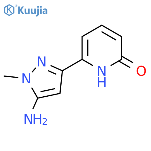 6-(5-Amino-1-methyl-1H-pyrazol-3-yl)-1,2-dihydropyridin-2-one structure