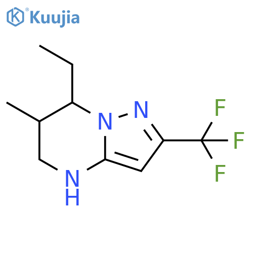 7-ethyl-6-methyl-2-(trifluoromethyl)-4H,5H,6H,7H-pyrazolo1,5-apyrimidine structure