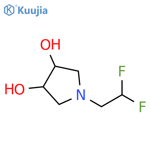 1-(2,2-difluoroethyl)pyrrolidine-3,4-diol structure