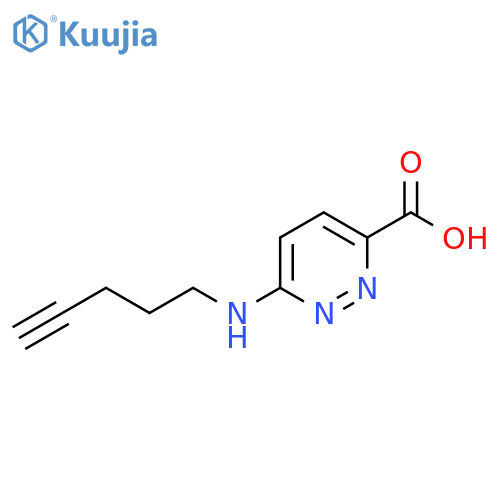 6-(pent-4-yn-1-yl)aminopyridazine-3-carboxylic acid structure