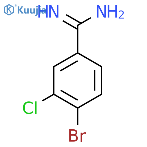 4-bromo-3-chlorobenzene-1-carboximidamide structure