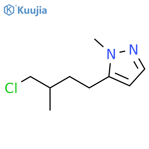 1H-Pyrazole, 5-(4-chloro-3-methylbutyl)-1-methyl- structure