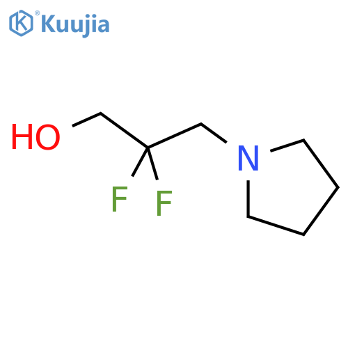 2,2-difluoro-3-(pyrrolidin-1-yl)propan-1-ol structure