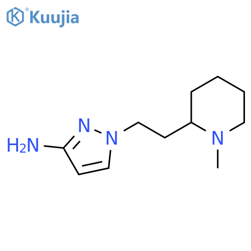 1-[2-(1-methylpiperidin-2-yl)ethyl]-1H-pyrazol-3-amine structure