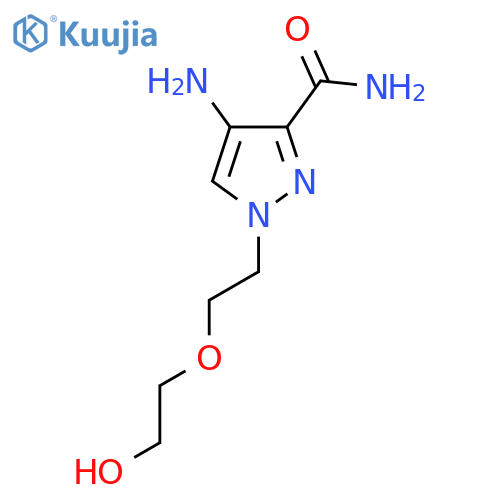 4-amino-1-2-(2-hydroxyethoxy)ethyl-1H-pyrazole-3-carboxamide structure