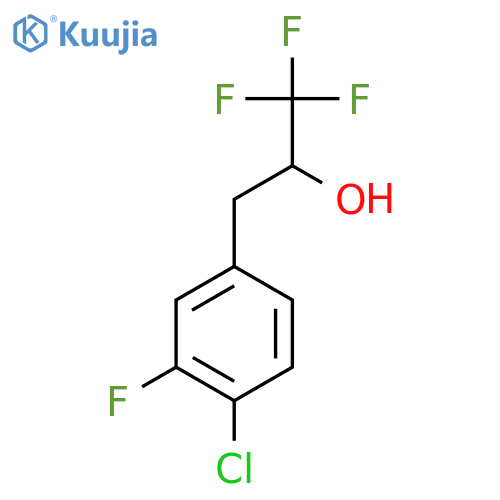 3-(4-chloro-3-fluorophenyl)-1,1,1-trifluoropropan-2-ol structure