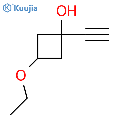 3-Ethoxy-1-ethynylcyclobutan-1-ol structure