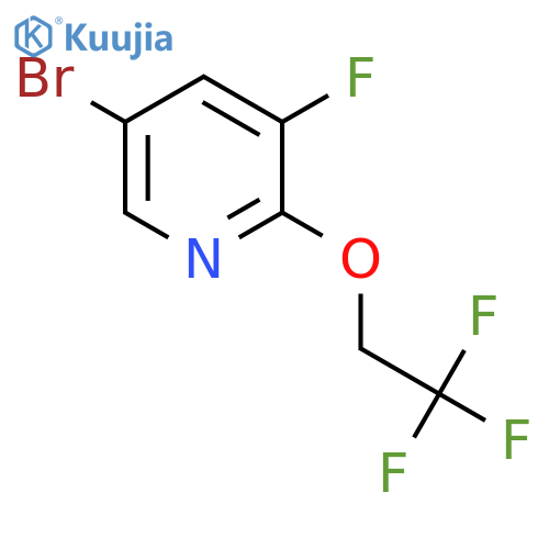5-Bromo-3-fluoro-2-(2,2,2-trifluoroethoxy)pyridine structure