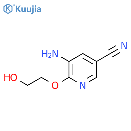 5-amino-6-(2-hydroxyethoxy)pyridine-3-carbonitrile structure