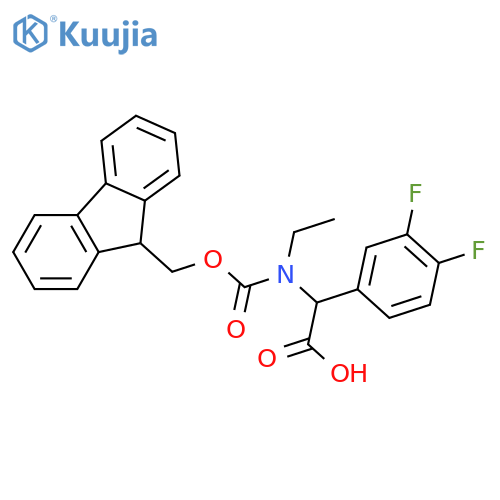 2-(3,4-difluorophenyl)-2-ethyl({(9H-fluoren-9-yl)methoxycarbonyl})aminoacetic acid structure