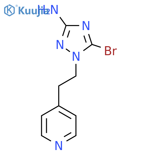 5-bromo-1-2-(pyridin-4-yl)ethyl-1H-1,2,4-triazol-3-amine structure