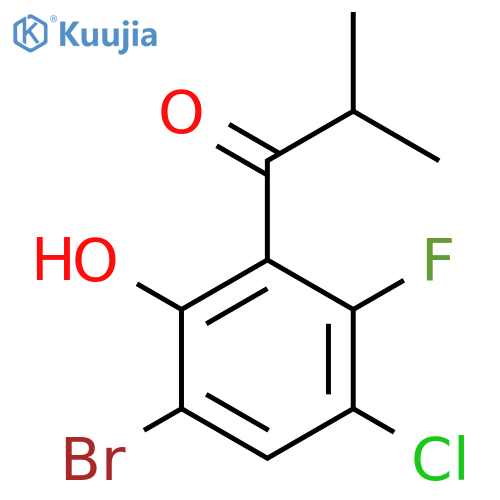 1-(3-Bromo-5-chloro-6-fluoro-2-hydroxyphenyl)-2-methylpropan-1-one structure
