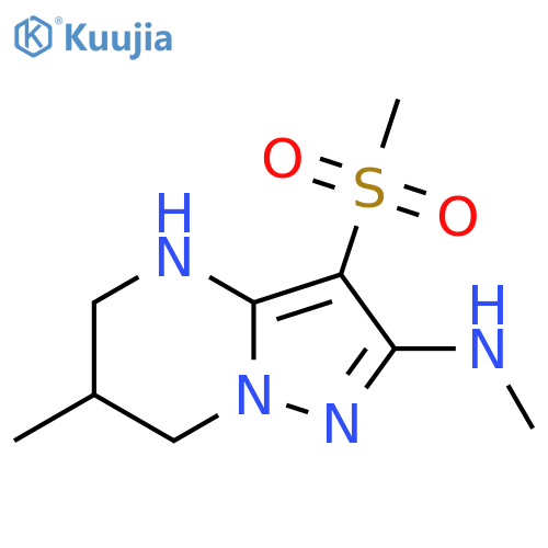 3-methanesulfonyl-N,6-dimethyl-4H,5H,6H,7H-pyrazolo1,5-apyrimidin-2-amine structure
