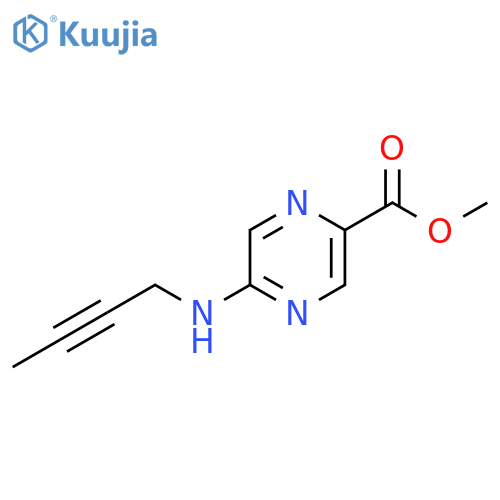 methyl 5-(but-2-yn-1-yl)aminopyrazine-2-carboxylate structure