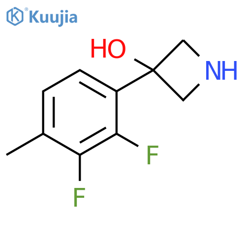 3-(2,3-difluoro-4-methylphenyl)azetidin-3-ol structure